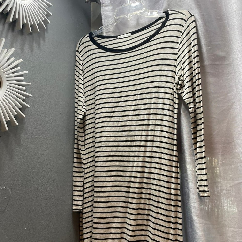 Black and white stripe long shirt or T-shirt dress!